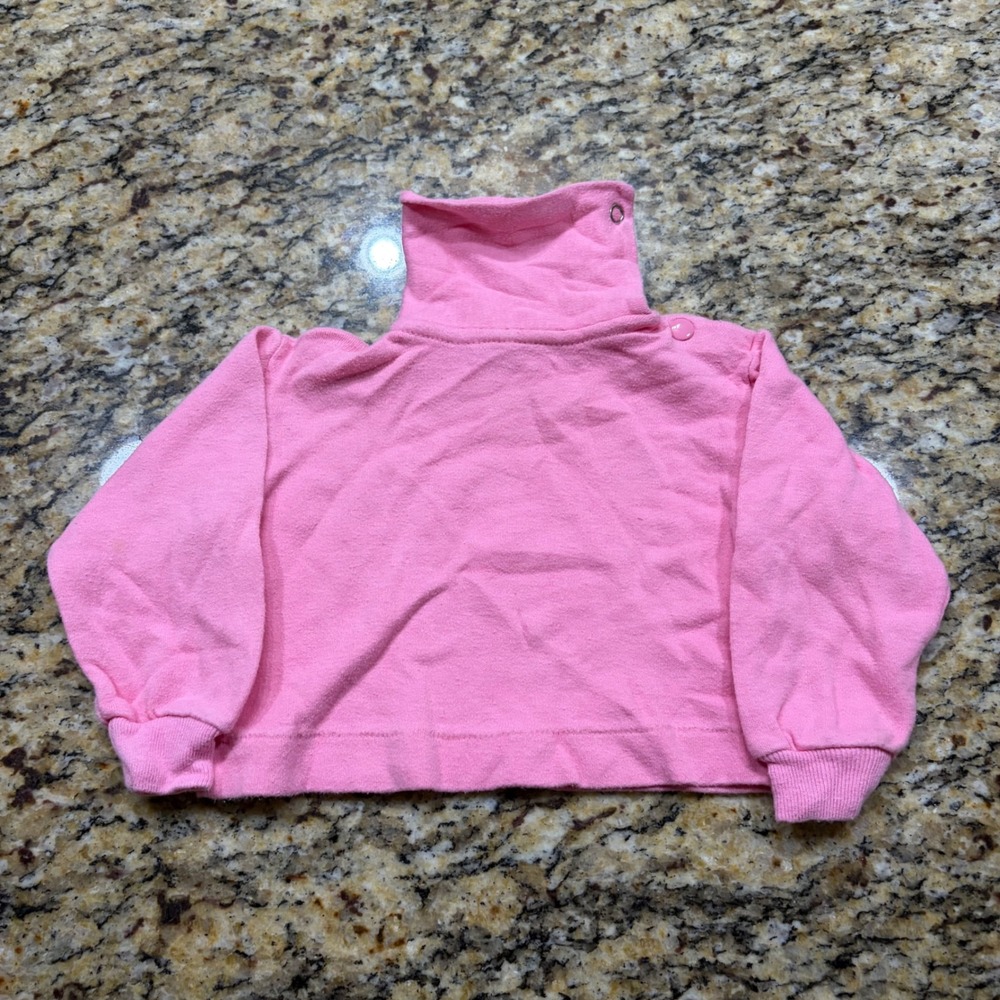 Happy Kids Vintage Pink Turtleneck Sweatshirt Toddler 18M Cotton